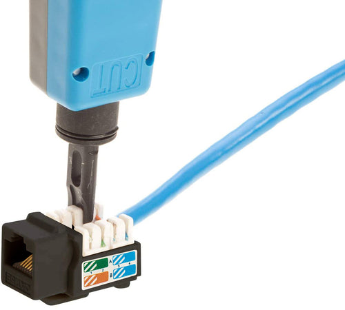 Frutto Keystone RJ45 Cat.5E UTP IDC 90&deg Nero