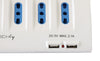 Multipresa da Tavolo 4 prese Italiane Bipasso 2 Schuko e 2 USB Bianca