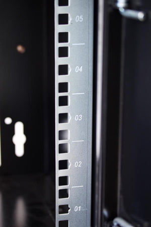 Armadio Rack 19'' a Muro 6U prof. 450 Nero Assemblato