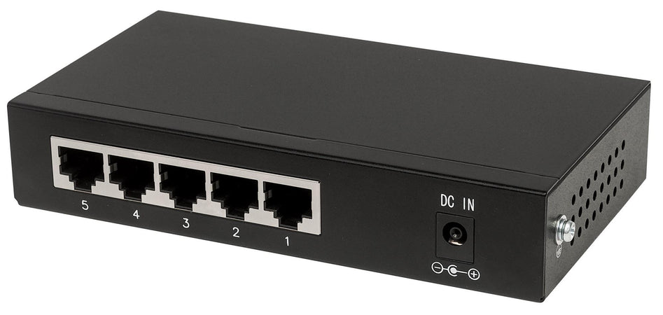 Switch PoE+ 5 porte Gigabit Ethernet