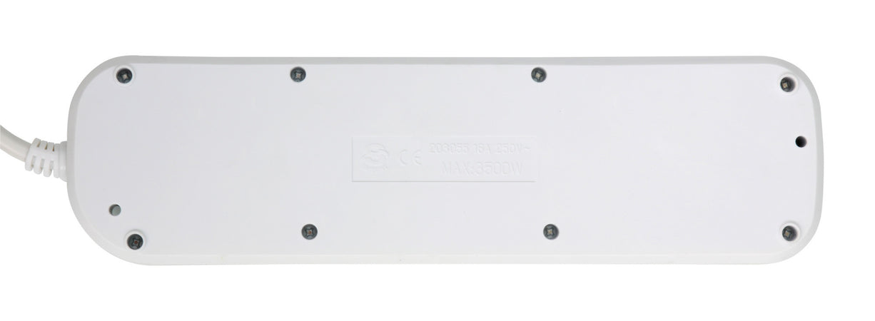 Multipresa 5 Posti Bipasso con Interruttori indipendenti e protezione da sovraccarico