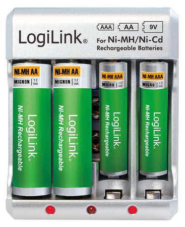 Caricabatterie per AA / AAA / 9V Ni-MH / Ni-Cd