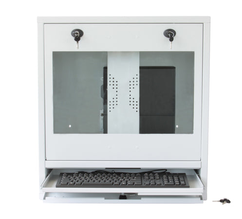 Armadio di sicurezza per PC, monitor LCD e tastiera Bianco
