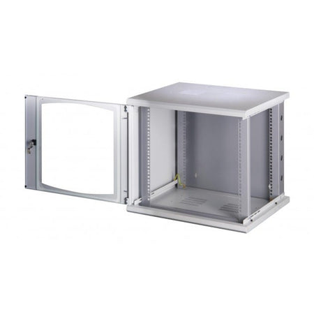 Armadio Rack 19'' a muro 13 unit&agrave sezione unica prof. 500mm Nero