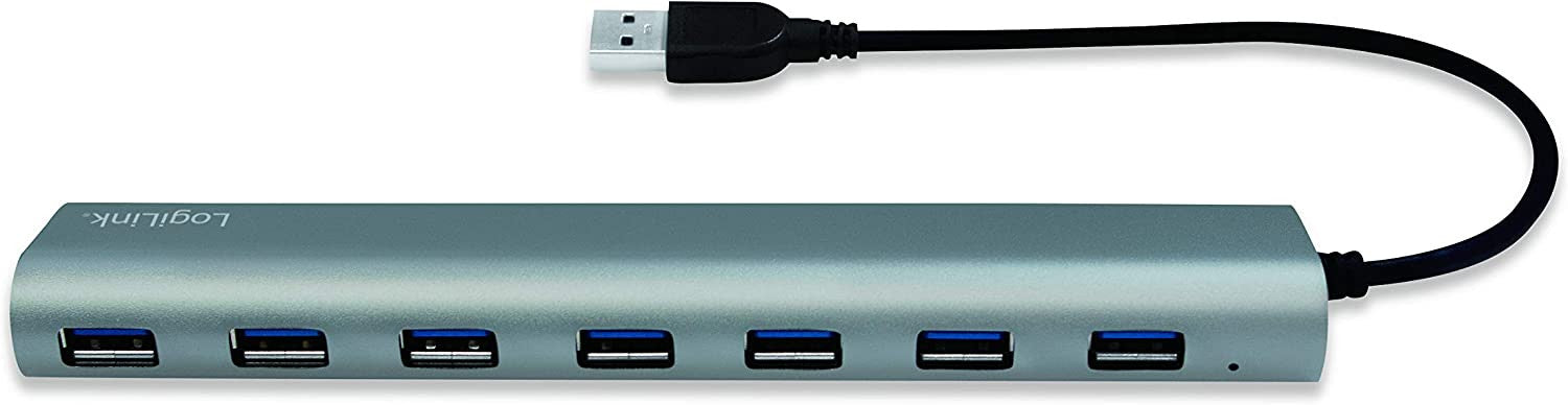 Hub USB 3.0 SuperSpeed 7 porte Alluminio Silver