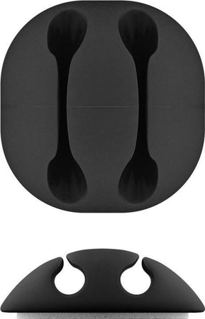 Clip Fermacavo Set da 5 pz Varie Misure Nero