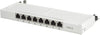 Mini Panello Patch Cat.6, schermato, 0,5U, 8 Porte, Grigio