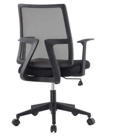 Sedia da Ufficio con Seduta Imbottita e Schienale in Tessuto High Tech