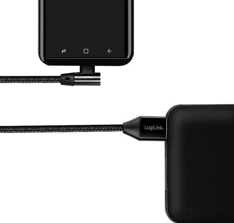 Cavo HighSpeed USB-C&trade Maschio Angolato/USB-A Maschio Dritto 0,3 metri Nero