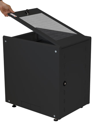 Armadio Rack 19'' ideale per Accumulatori Fotovoltaico 8U P600mm Nero