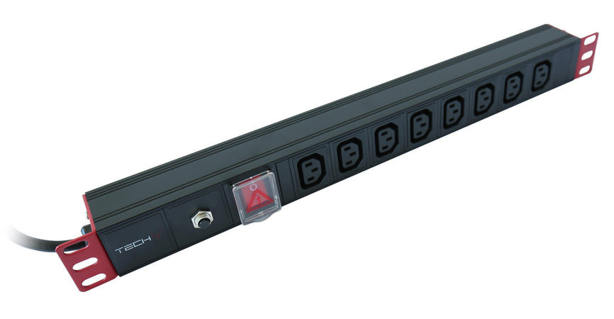 Multipresa 8 Posti C13 da Rack 19'' con Interruttore e Protezione Termica Spina C14 1U