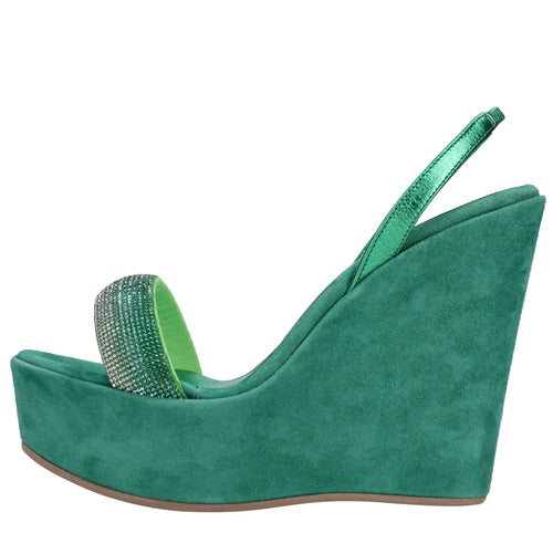 EDDI CUOMO Scarpe con Tacco Verde da donna