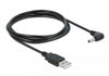 Cavo Alimentazione USB DC 3.5x1.35 mm Angolato 1,5 m Nero