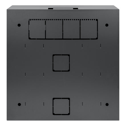 Armadio 19'' a muro a basso profilo con montanti orizzontali 4U e verticali 2U
