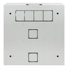 Armadio 19'' a muro a basso profilo con montanti orizzontali 4U e verticali 2U