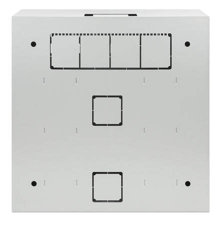 Armadio 19'' a muro a basso profilo con montanti orizzontali 4U e verticali 2U