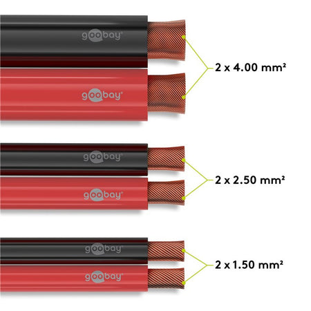 Cavo Audio per diffusori acustici Nero/rosso 2,5 mm² matassa 100mt