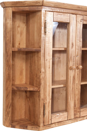 Biscottini Biscottini Vetrinetta Scantonata 86x21x75 Legno Tiglio Naturale Made Italy