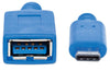Cavo Superspeed USB A Femmina USB-C&trade Maschio 15cm Blu