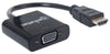 Cavo Convertitore HDMI a VGA con MicroUsb 30cm Nero