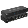 Switch KVM DisplayPort 1.2 e USB 2.0 4 porte con hub e audio