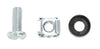 Kit Set 100 Viti, 100 Dadi e 100 Rondelle per Montaggio Rack Silver