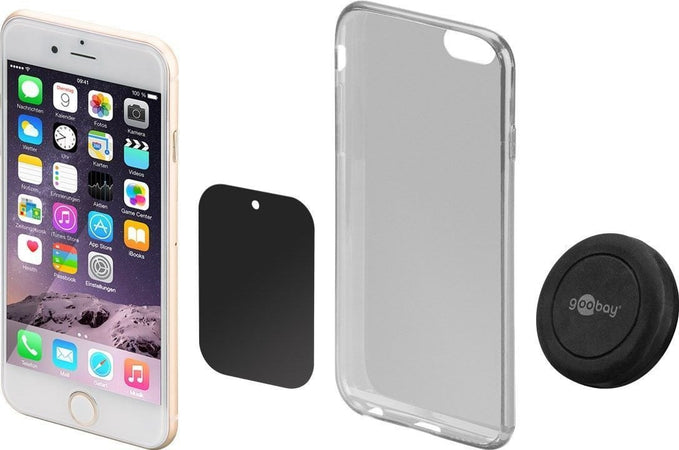 Supporto Magnetico Autoadesivo per Smartphone e Tablet Nero