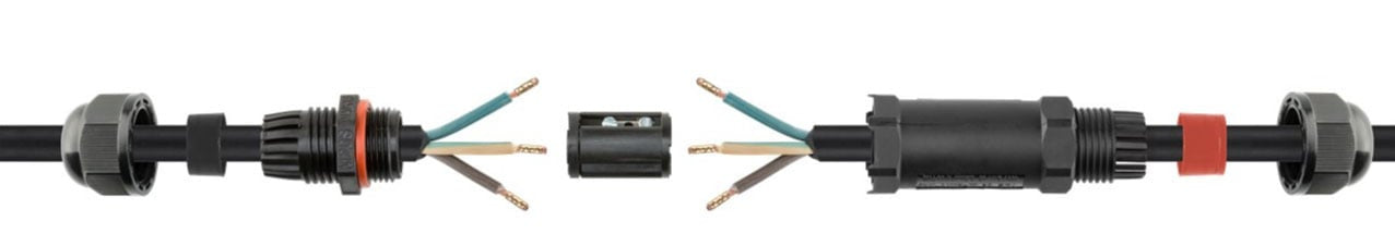Connettore Elettrico Impermeabile per Cavo IP68 da Esterno Lunghezza 10 cm