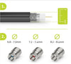 Confezione 10 Adattatori F per Cavi Diametro 6,8/7mm