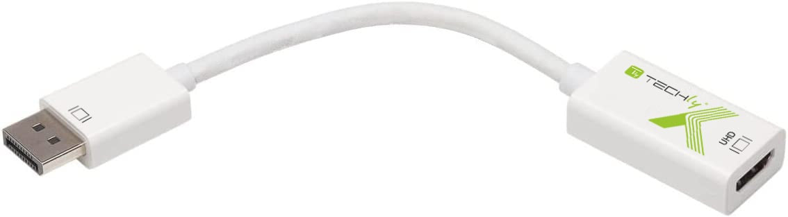 Adattatore Attivo Displayport 1.2 Maschio HDMI Femmina 4K 60Hz 15 cm Bianco