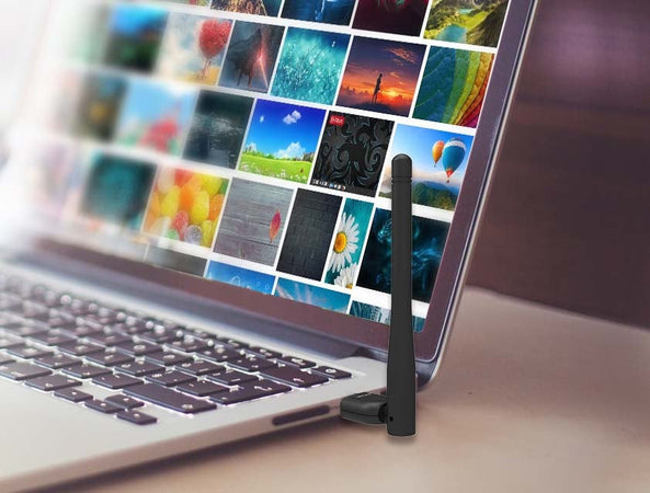 Adattatore Wireless AC650 Dual Band Donlge WiFi USB Antenna Esterna