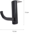 Supporto Cuffie Adesivo Universale per Monitor e Scrivania Nero (2 Pezzi)