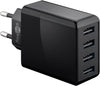 Caricatore da Muro USB a 4 vie 30W Nero