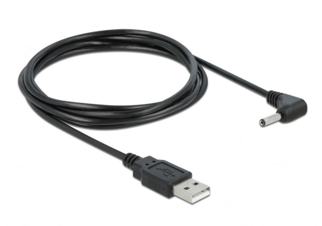 Cavo Alimentazione USB DC 3.5x1.35 mm Angolato 1,5 m Nero