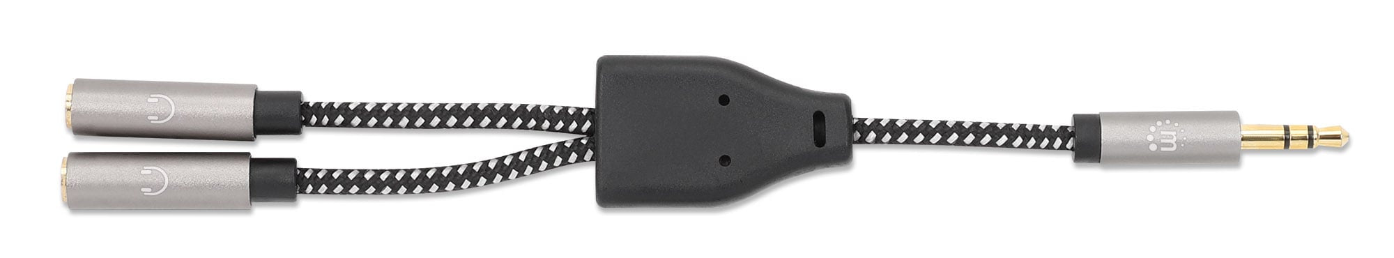 Cavo Adattatore Sdoppiatore Audio per Cuffie Stereo AUX 15 cm