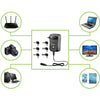 Alimentatore Universale Regolabile 12W AC/DC 3V-12V 1000 mA con 6 Spine DC Porta USB 1A