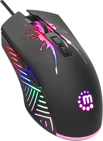 Mouse ottico Gaming LED RGB con cavo USB