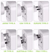 Adattatore da Viaggio Universale 150 Paesi 3 porte USB tipo A Bianco