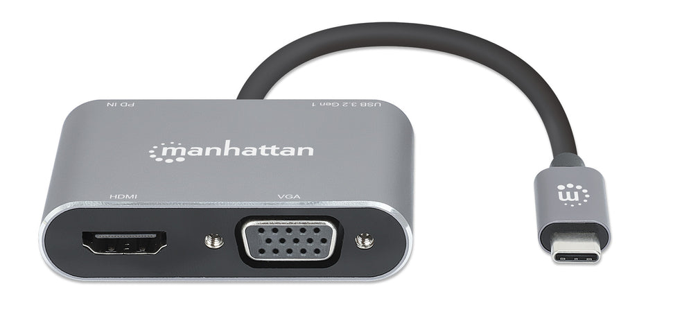 Convertitore USB-C&trade a HDMI e VGA 4-in-1 con Power Delivery