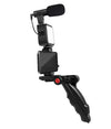 Kit Vlogger Treppiede per Smartphone 4,7''–7'' con Luce LED e Microfono Direzionale