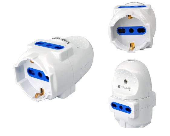 Multipresa Volante 1x 10/16A/Schuko e 2x 10/16A Bipasso
