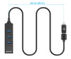 Hub USB 3.0 3 Porte Combo Type-C/A con Adattatore di Rete Gigabit