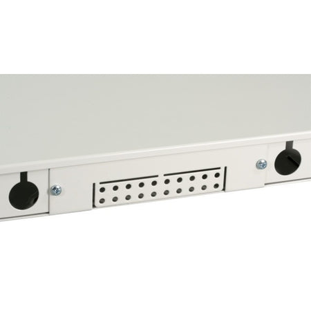 Cassetto Ottico 19'' Assemblato con 12 Bussole e 24 Pigtails LC Duplex Monomodale OS2