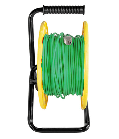 Cavo Patch Cat.7 Plug RJ45 S/FTP PUR con Avvolgicavo 60m Verde