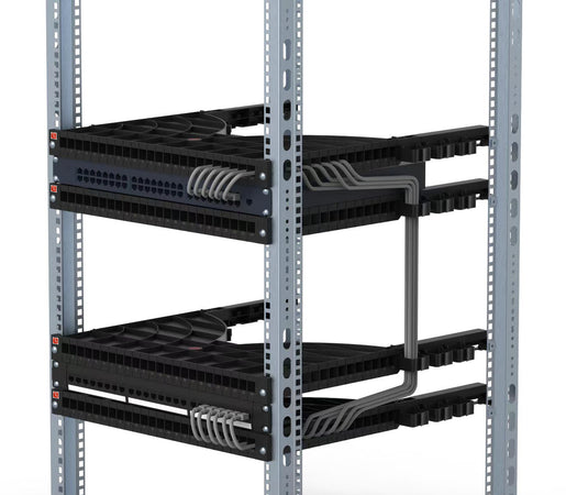 Mensola Gestione Cavi su Rack 19'' 24 Porte P.600 mm