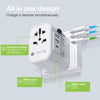 Adattatore da Viaggio Universale 150 Paesi 2 porte USB-A e 1 porta USB-C&trade Bianco