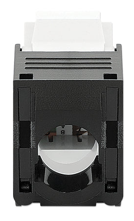 Frutto Keystone RJ45 Cat.6 UTP Tool-Free Bianco Nero