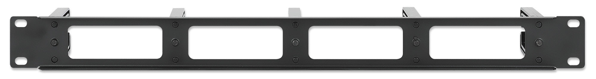 Pannello Passacavi 19'' 5 Anelli in Plastica 1U Nero
