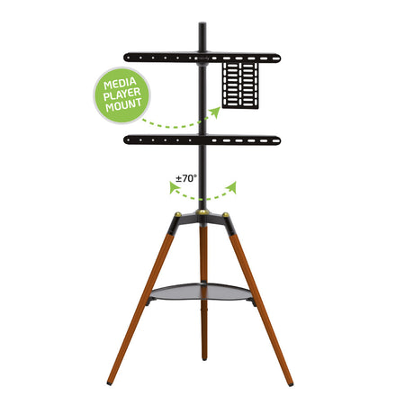 Supporto a Pavimento Cavalletto Tripod per TV LCD/LED/Plasma 32-65'' con Mensola