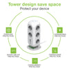 Multipresa da Tavolo Torretta di Alimentazione 11 Prese Schuko 2 USB-A e 2 USB-C&trade